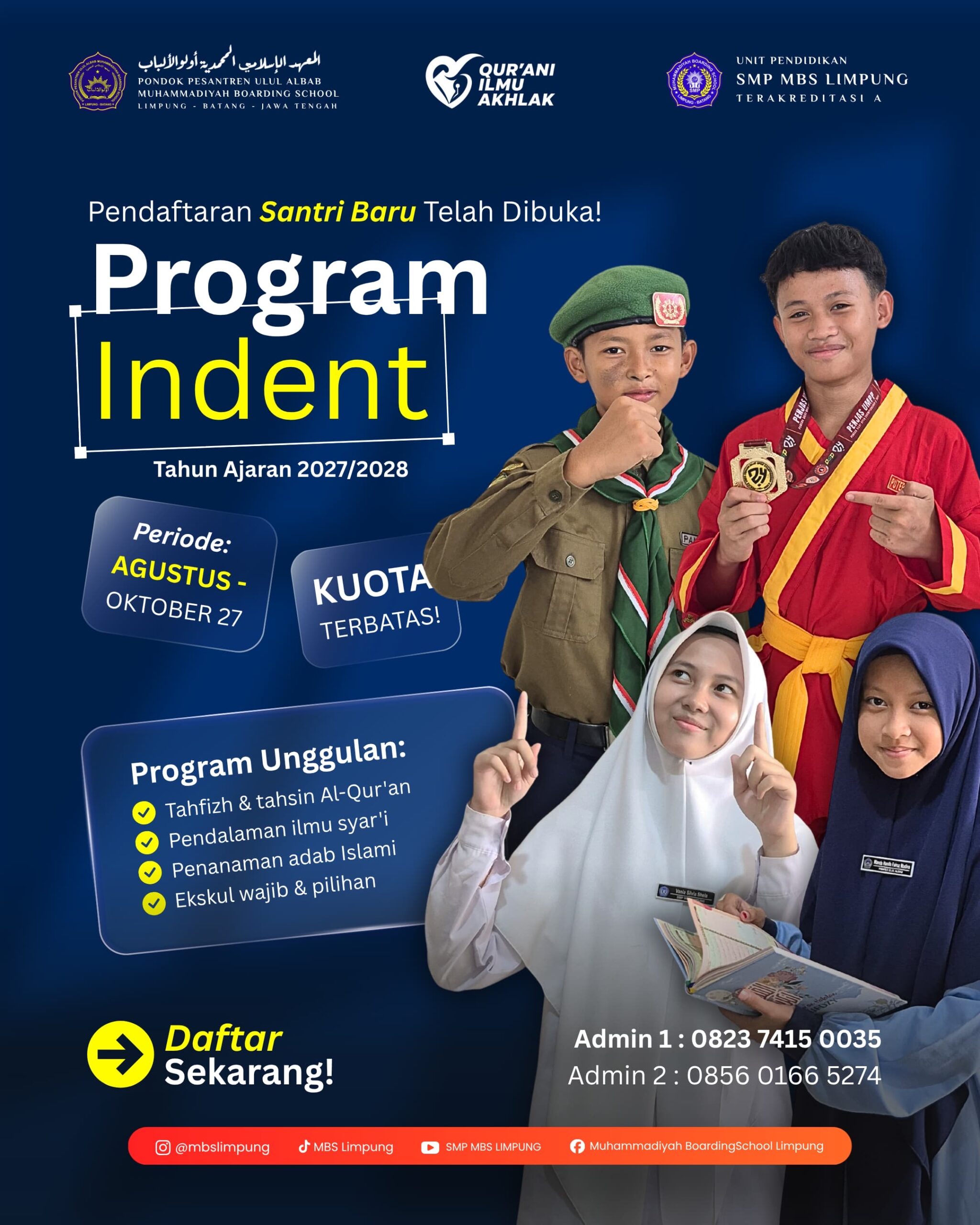 Kuota Terbatas! SMP MBS Limpung Resmi Buka PSB Indent, Amankan Kursi Sebelum Kehabisan!